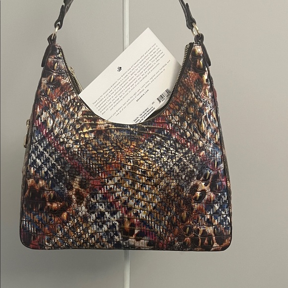 Brahmin Multicolor Croc-Embossed Shoulder Bag - Picture 2 of 4